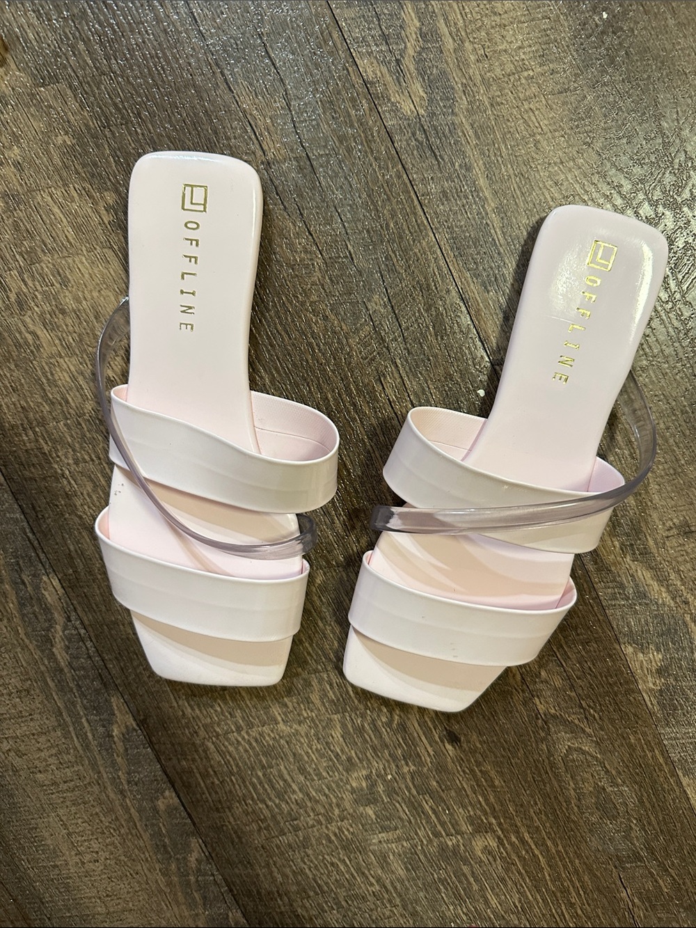 Offline Women's Pink Strappy Slide Sandals - US Size 6